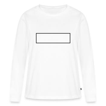Cadre cadre / / rectangle / / carré / / texte - T-shirt manches longues Premium bio Femme - blanc - Devant - Julia (174cm)
