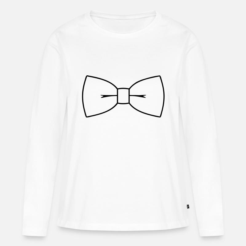 Fliege - Frauen Premium Bio Langarmshirt - Weiß
