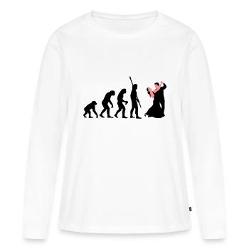 evolution_tanzpaar_a_2c - T-shirt manches longues Premium bio Femme - blanc - Devant - Julia (174cm)
