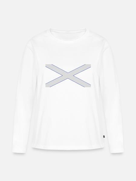 schottland fahne - Frauen Premium Bio Langarmshirt - Weiß