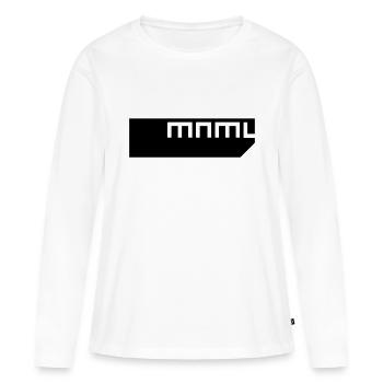 minimal | mnml - Frauen Premium Bio Langarmshirt - Weiß - Vorne - Julia (174cm)