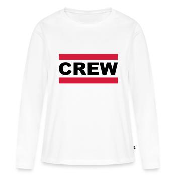 crew - T-shirt manches longues Premium bio Femme - blanc - Devant - Julia (174cm)