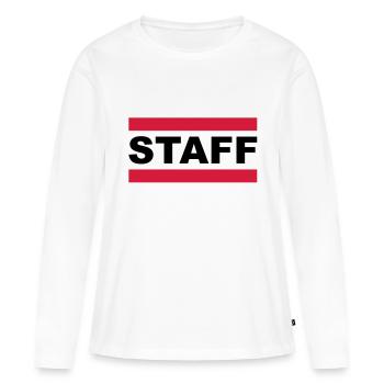 staff - T-shirt manches longues Premium bio Femme - blanc - Devant - Julia (174cm)