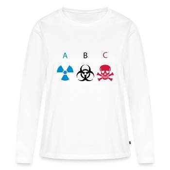 ABC - Atomic Biological Chemical - Frauen Premium Bio Langarmshirt - Weiß - Vorne - Julia (174cm)