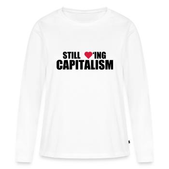 Le capitalisme encore aimer - T-shirt manches longues Premium bio Femme - blanc - Devant - Julia (174cm)