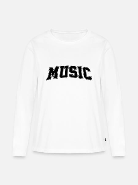 Music - Women's Premium Organic Long Sleeve Shirt - white