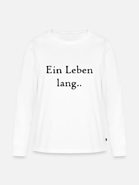 Geschenke für Paare - Frauen Premium Bio Langarmshirt - Weiß