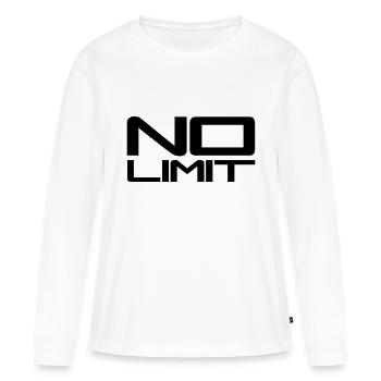 No Limit Design - Frauen Premium Bio Langarmshirt - Weiß - Vorne - Julia (174cm)