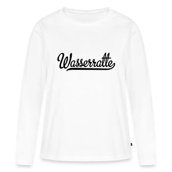 flotter - T-shirt manches longues Premium bio Femme - blanc - Devant - Julia (174cm)
