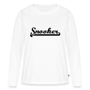 Snooker - T-shirt manches longues Premium bio Femme - blanc - Devant - Julia (174cm)