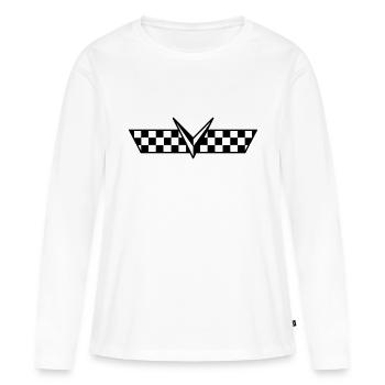 Rennen - Frauen Premium Bio Langarmshirt - Weiß - Vorne - Julia (174cm)
