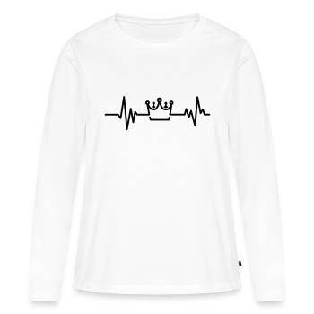 king - Women's Premium Organic Long Sleeve Shirt - white - Front - Julia (174cm)