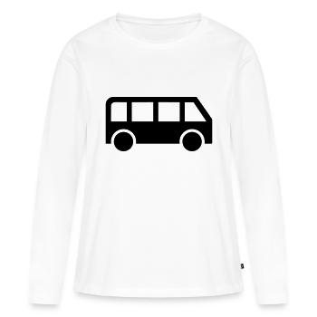Bus - Frauen Premium Bio Langarmshirt - Weiß - Vorne - Julia (174cm)