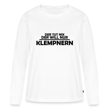 klempnern - Frauen Premium Bio Langarmshirt - Weiß - Vorne - Julia (174cm)