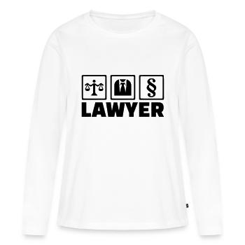 Anwalt - Frauen Premium Bio Langarmshirt - Weiß - Vorne - Julia (174cm)