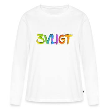 SMS chat langue fortifications anglais trois 3 trois - T-shirt manches longues Premium bio Femme - blanc - Devant - Julia (174cm)