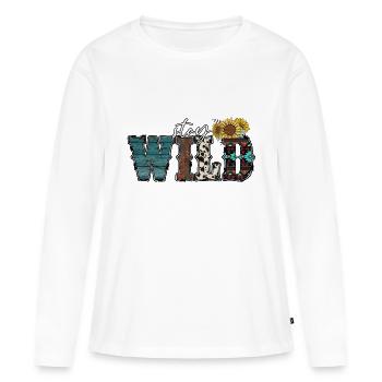 Musique country Rural Landei Country Musicien Maman - T-shirt manches longues Premium bio Femme - blanc - Devant - Julia (174cm)
