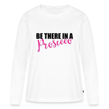 Soyez là dans un prosecco - T-shirt manches longues Premium bio Femme - blanc - Devant - Julia (174cm)