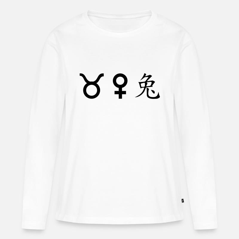 Taurus Venus Rabbit - Women's Premium Organic Long Sleeve Shirt - white
