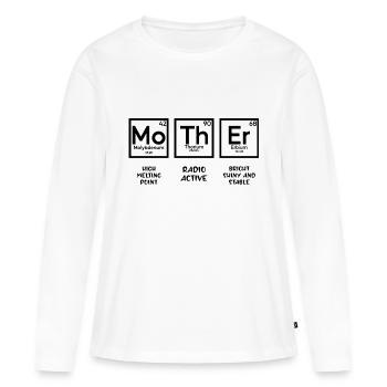 Mutter-Periodensystem - Frauen Premium Bio Langarmshirt - Weiß - Vorne - Julia (174cm)