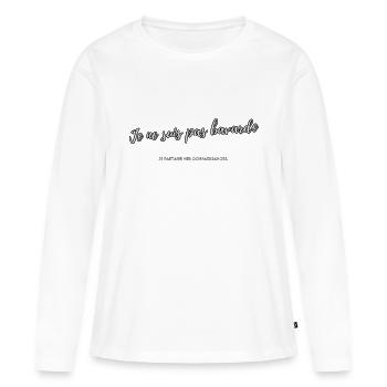 Bavarde 2 - T-shirt manches longues Premium bio Femme - blanc - Devant - Julia (174cm)