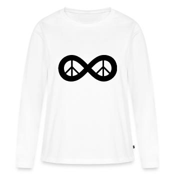 Peace - Frauen Premium Bio Langarmshirt - Weiß - Vorne - Julia (174cm)