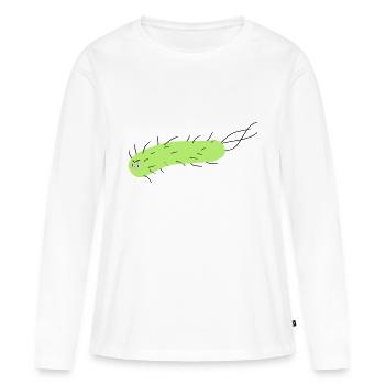 Bazille - Frauen Premium Bio Langarmshirt - Weiß - Vorne - Julia (174cm)