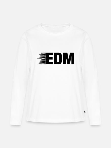 ELECTRO,DUBSTEP,EDM,MUSIC,DANCE,ELECTRONIC,MINIMAL - Frauen Premium Bio Langarmshirt - Weiß