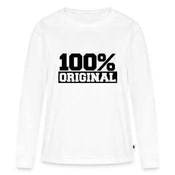 100 Percent Original - Frauen Premium Bio Langarmshirt - Weiß - Vorne - Julia (174cm)