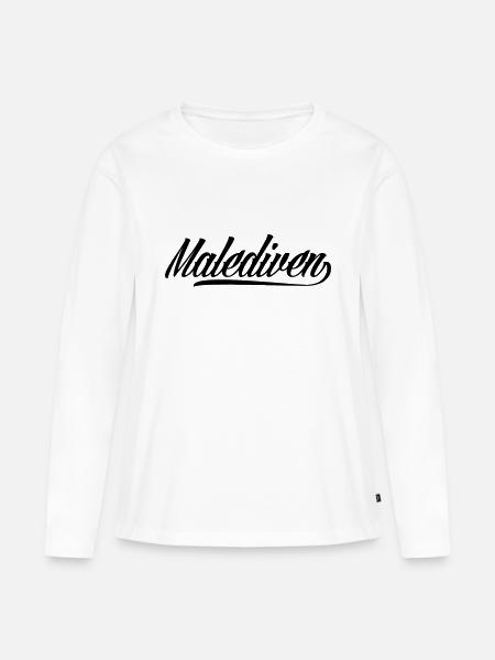 Malediven - Frauen Premium Bio Langarmshirt - Weiß