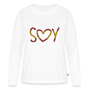 SOJA ESPANA - Frauen Premium Bio Langarmshirt - Weiß - Vorne - Julia (174cm)