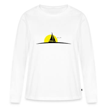 Segelboot - Frauen Premium Bio Langarmshirt - Weiß - Vorne - Julia (174cm)