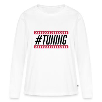 #Tuning - Women's Premium Organic Long Sleeve Shirt - white - Front - Julia (174cm)
