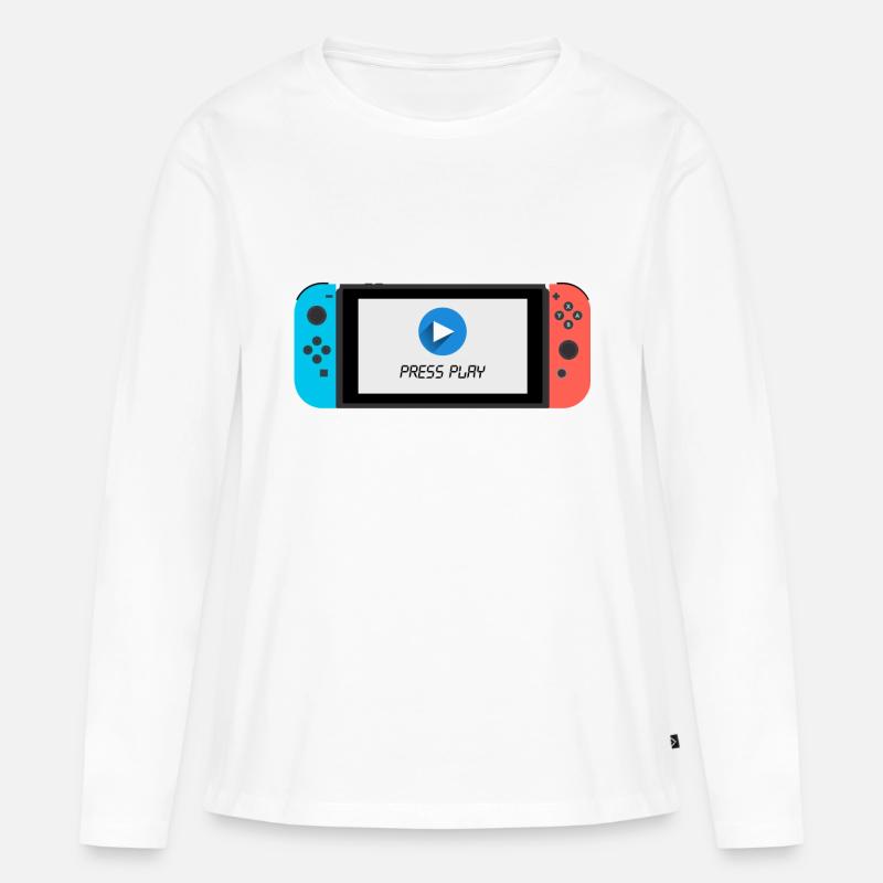 Switch - Frauen Premium Bio Langarmshirt - Weiß