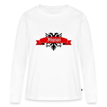 Illyrian - Frauen Premium Bio Langarmshirt - Weiß - Vorne - Julia (174cm)