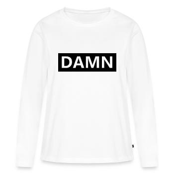 DAMNER - T-shirt manches longues Premium bio Femme - blanc - Devant - Julia (174cm)