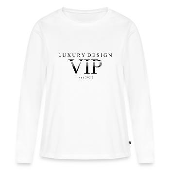 *** VIP *** - Frauen Premium Bio Langarmshirt - Weiß - Vorne - Julia (174cm)