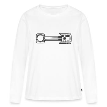 Kolben - Frauen Premium Bio Langarmshirt - Weiß - Vorne - Julia (174cm)