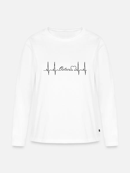 Ostsee - Frauen Premium Bio Langarmshirt - Weiß