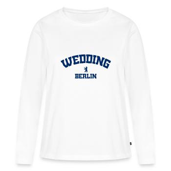 Mariage - Mitte - Berlin - Deutschland - Allemagne - T-shirt manches longues Premium bio Femme - blanc - Devant - Julia (174cm)