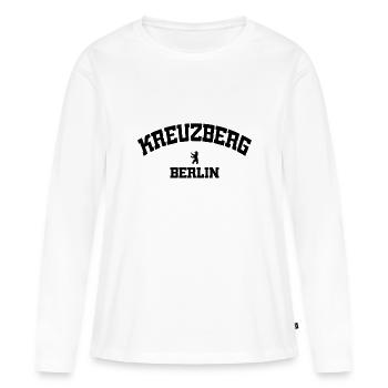 Kreuzberg - Berlin - Deutschland - Allemagne - T-shirt manches longues Premium bio Femme - blanc - Devant - Julia (174cm)
