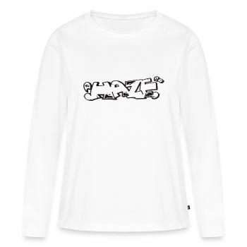 Brume 1 - T-shirt manches longues Premium bio Femme - blanc - Devant - Julia (174cm)