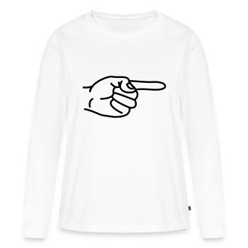 Index - T-shirt manches longues Premium bio Femme - blanc - Devant - Julia (174cm)