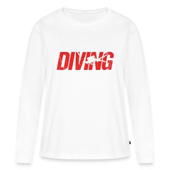 Dive - Diving Diver Gift - Women's Premium Organic Long Sleeve Shirt - white - Front - Julia (174cm)