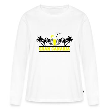 Gran Canaria - Frauen Premium Bio Langarmshirt - Weiß - Vorne - Julia (174cm)
