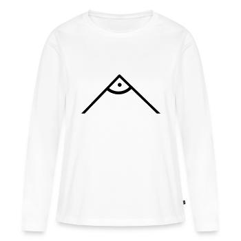 angle droit - T-shirt manches longues Premium bio Femme - blanc - Devant - Julia (174cm)