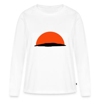sunset - Frauen Premium Bio Langarmshirt - Weiß - Vorne - Julia (174cm)