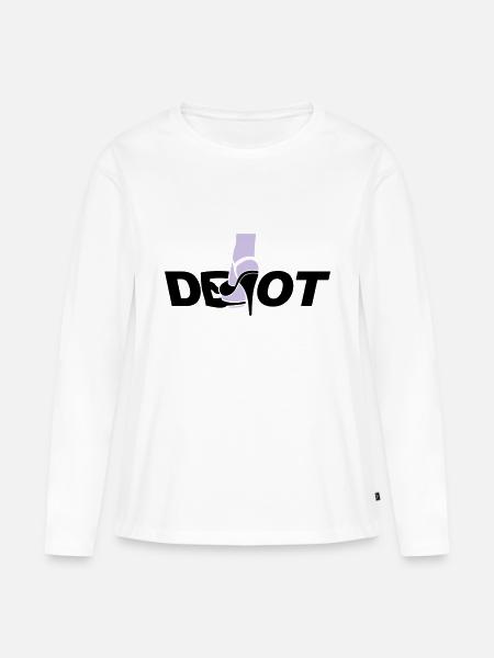 Devot - Frauen Premium Bio Langarmshirt - Weiß