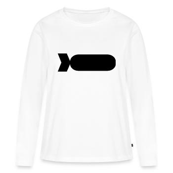 Bombe - Frauen Premium Bio Langarmshirt - Weiß - Vorne - Julia (174cm)