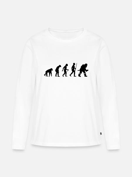 Firefighter evolution - Frauen Premium Bio Langarmshirt - Weiß